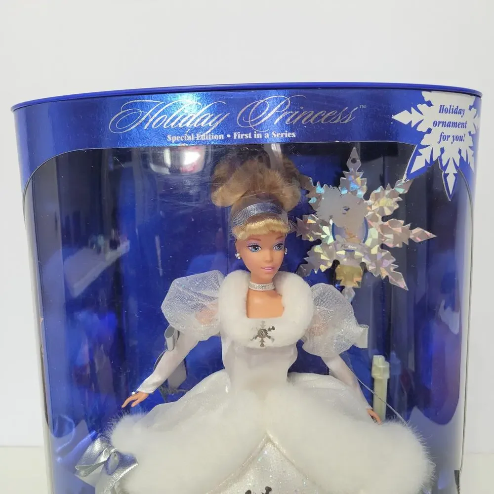 Mattel Holiday Princess Barbie Walt Disney Cinderella Doll, 1996, New in Box